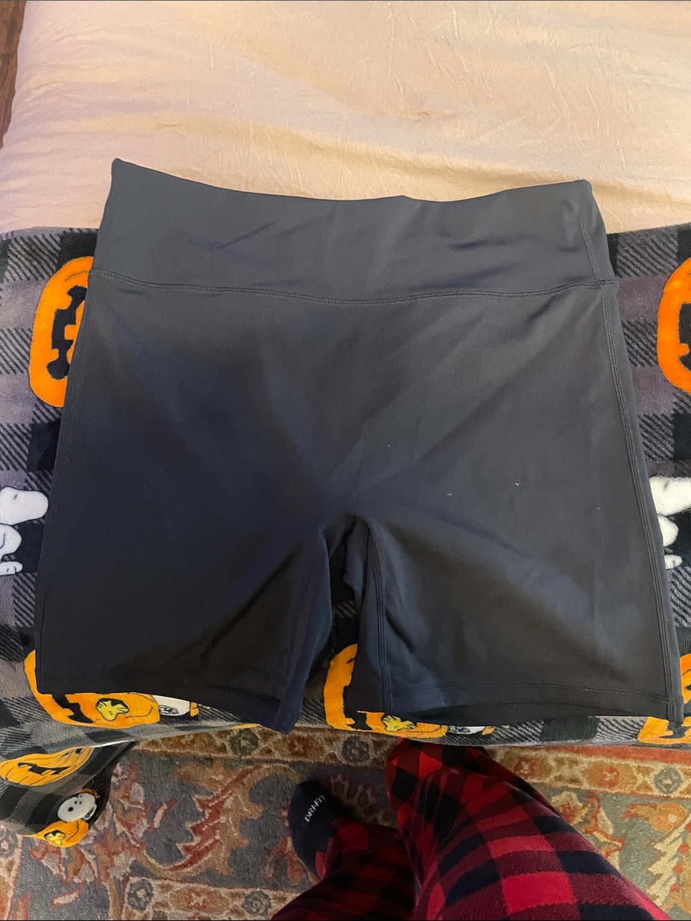 Fabletics Black High-Waist Bike Shorts